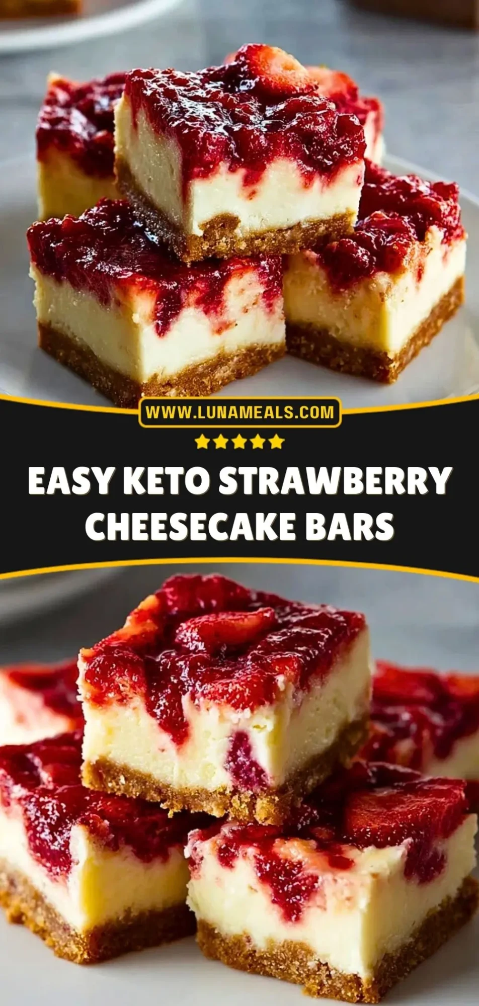 Easy Keto Strawberry Cheesecake Bars (3)