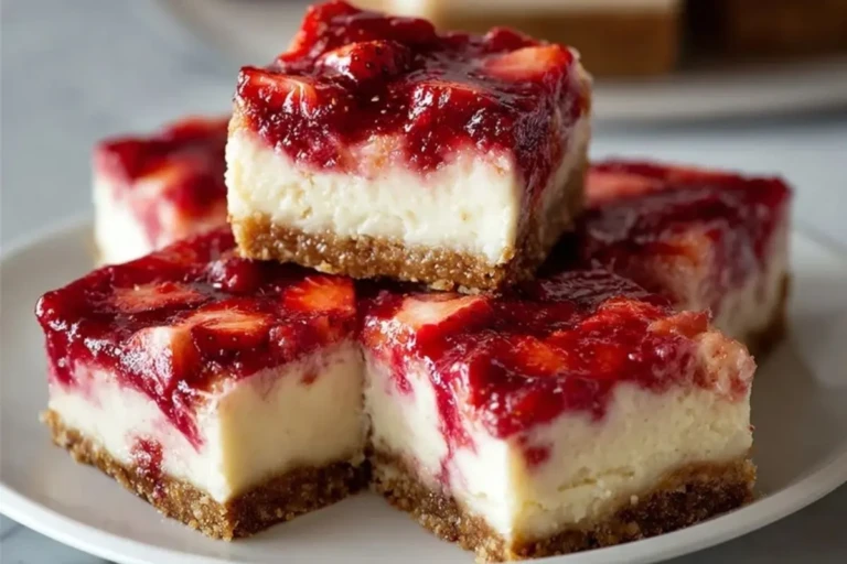 Easy Keto Strawberry Cheesecake Bars