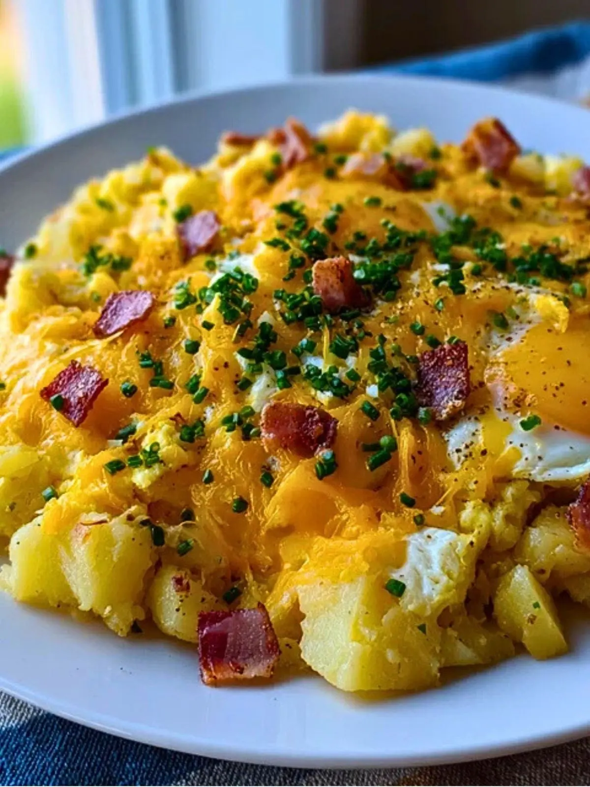 Cheesy Potato Egg Scramble (1)