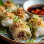 Crispy Ground Turkey Rice Paper Dumplings