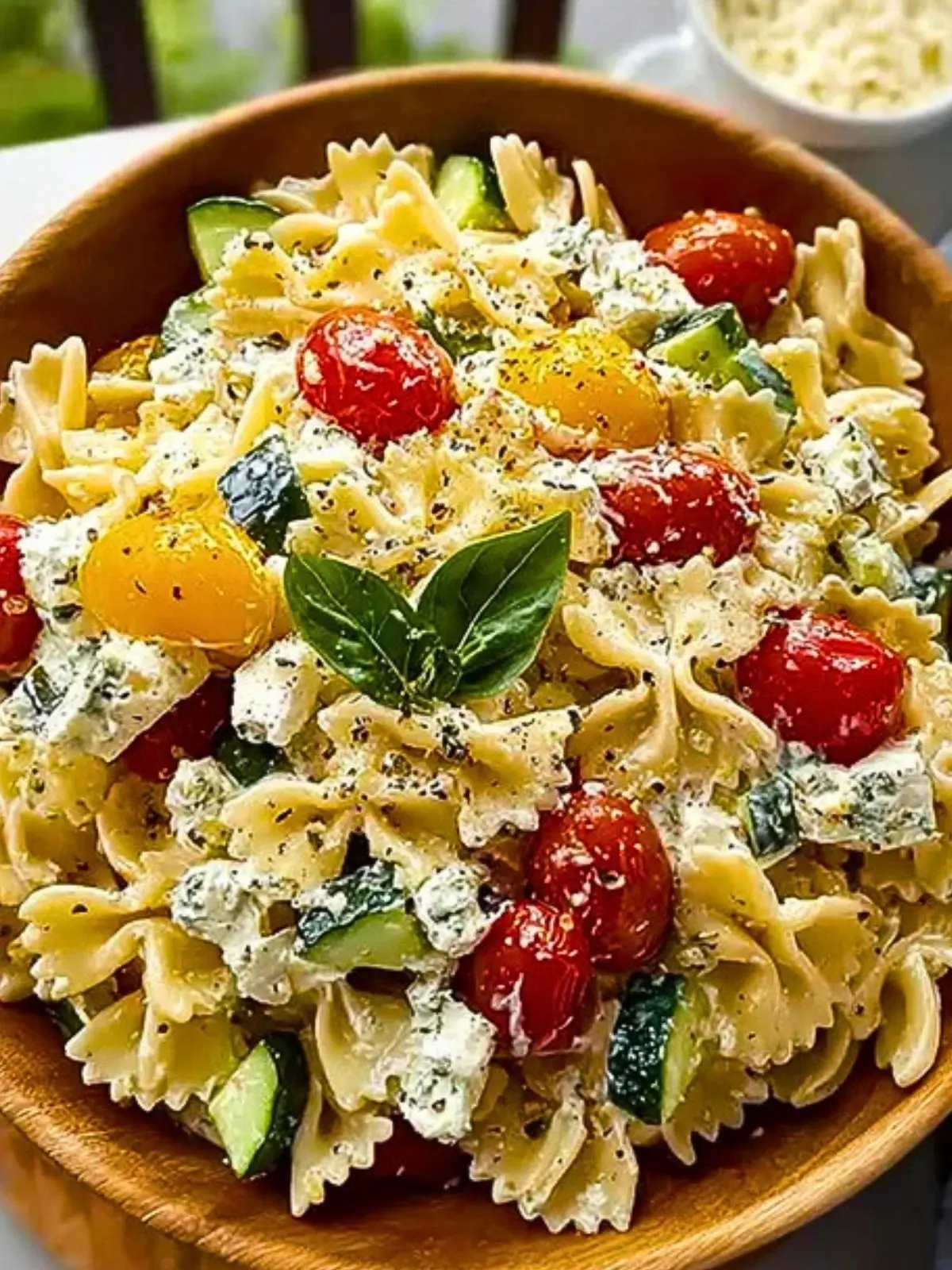 Mediterranean Cottage Cheese Pasta Salad (1)