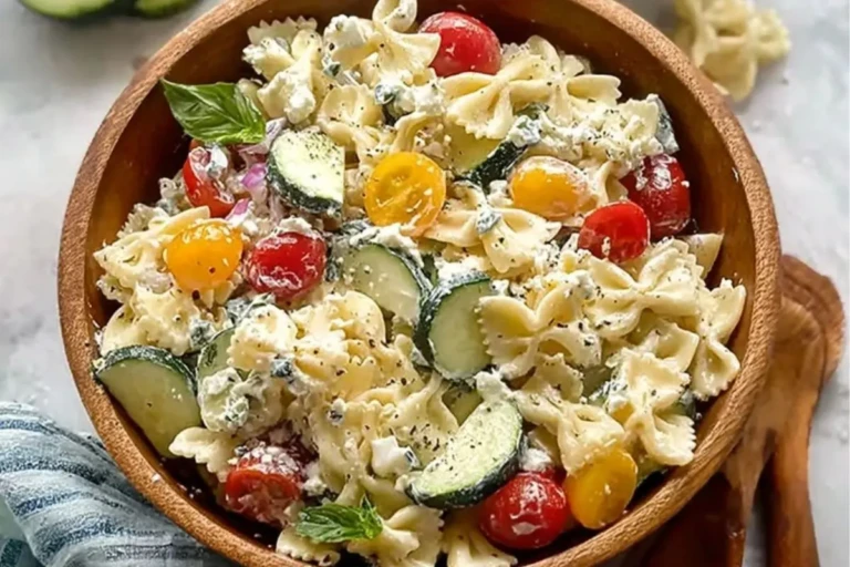 Mediterranean Cottage Cheese Pasta Salad