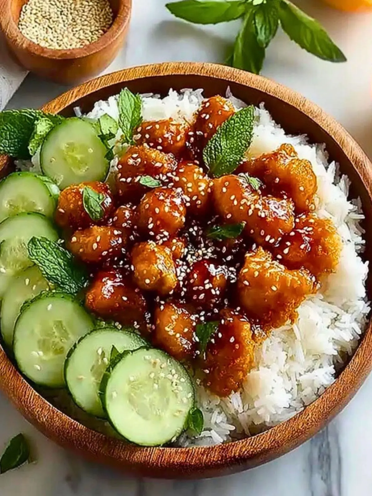 Easy Honey Garlic Chicken Bowls (1)