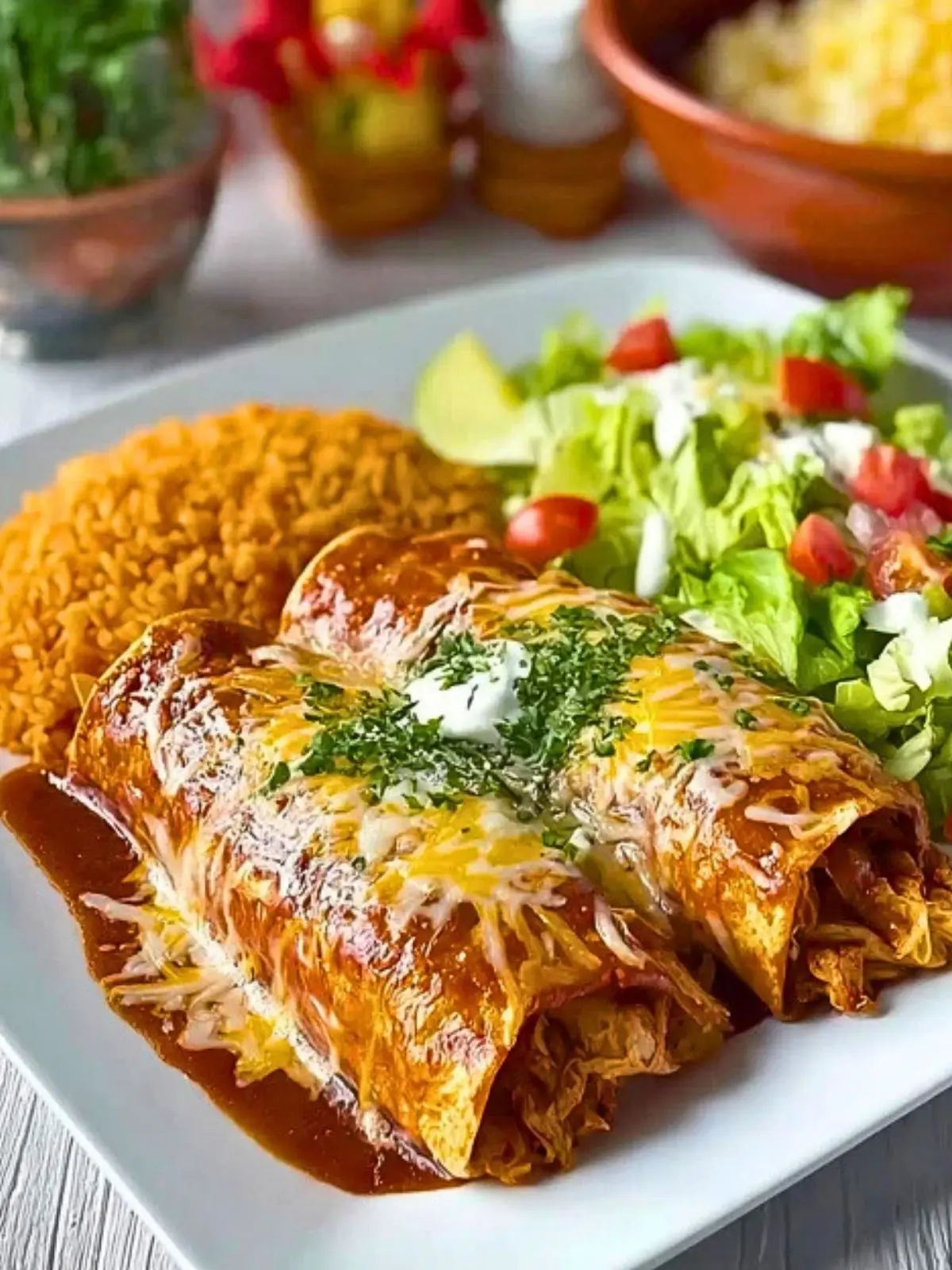 Simple Rotisserie Chicken Enchiladas (1)