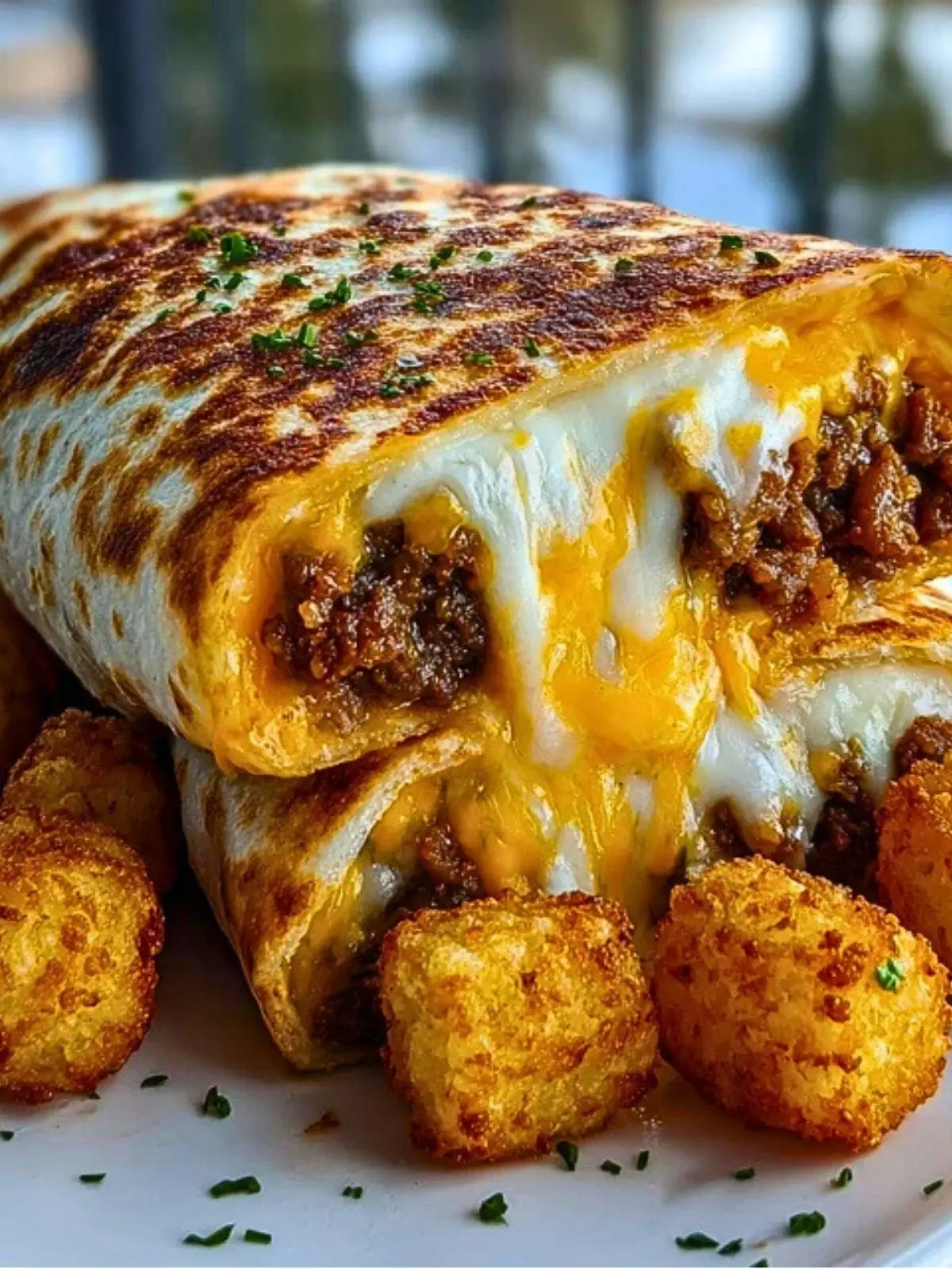 Cheesy Potato Burritos with Crispy Tater Tots (1)