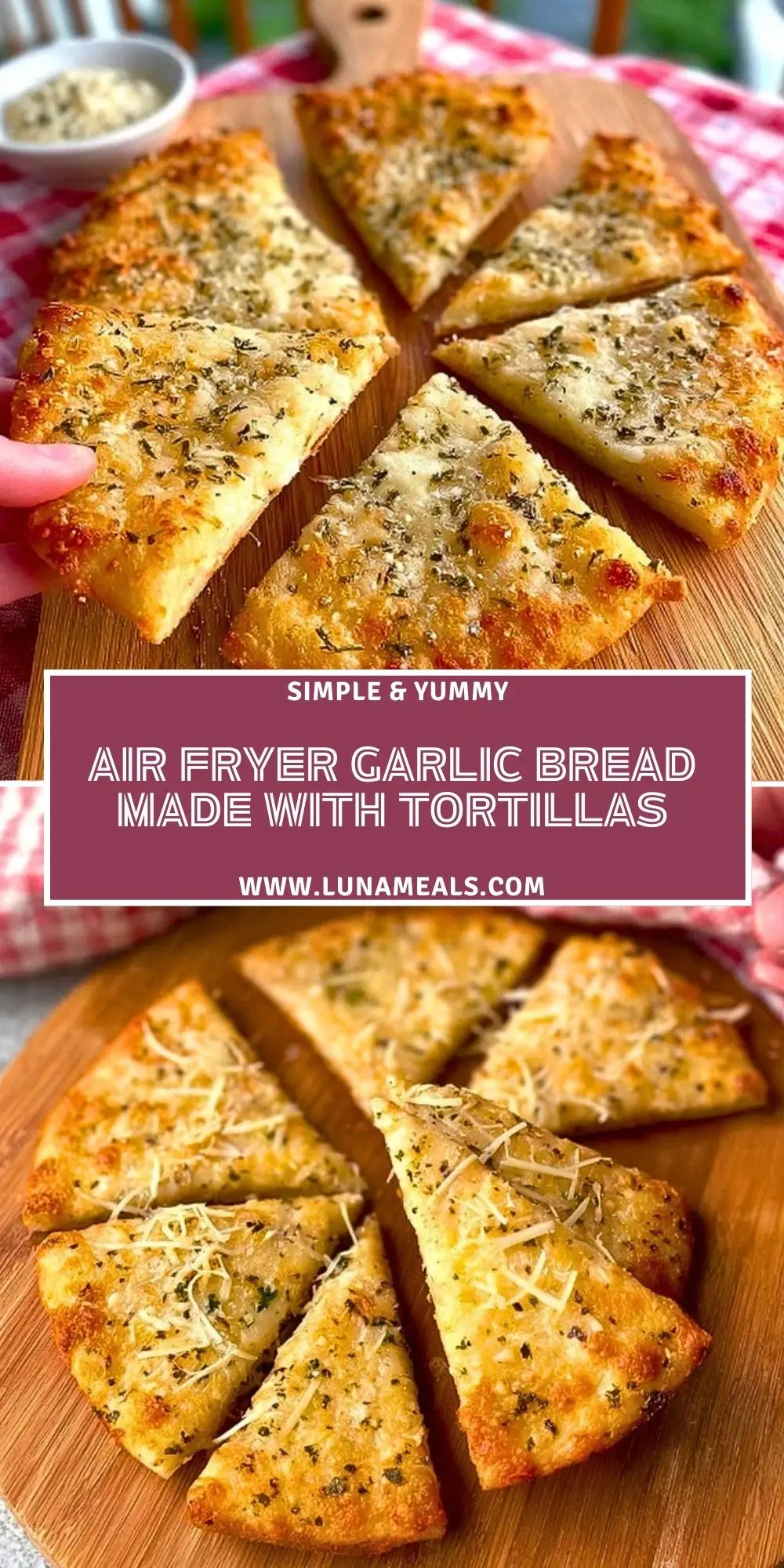Air Fryer Garlic Bread Made With Tortillas (2)