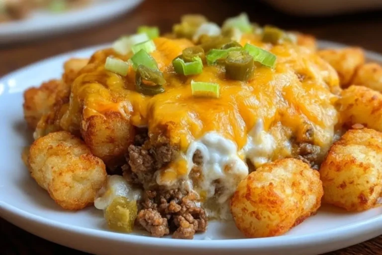 Cheesy Ground Beef & Tater Tot Casserole
