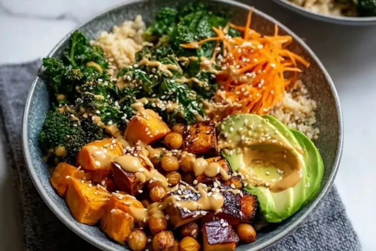 Miso Glazed Sweet Potato Buddha Bowl