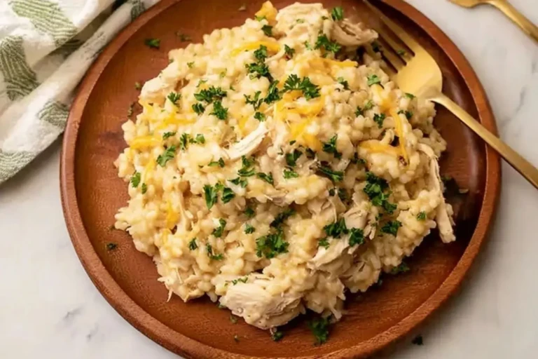 Family Crockpot Chicken And Rice Casserole
