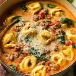 Hearty Italian Sausage Tortellini Soup