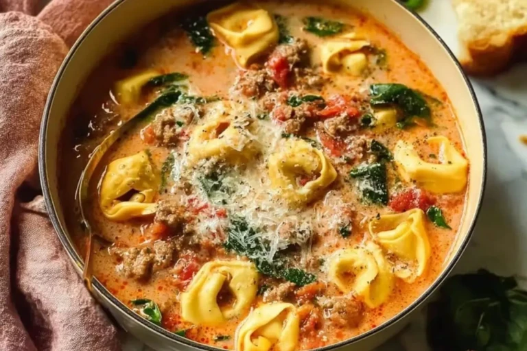 Hearty Italian Sausage Tortellini Soup