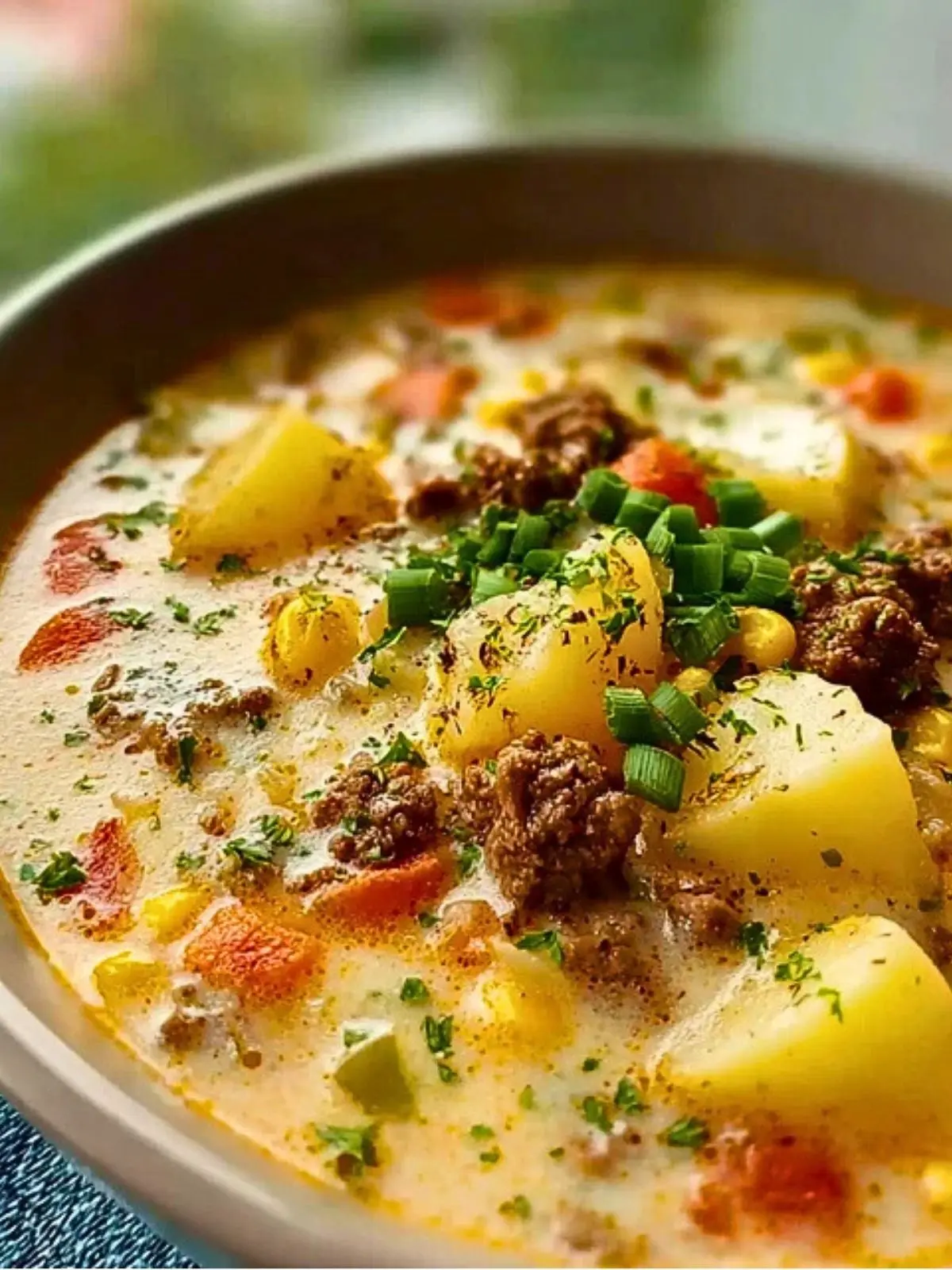 Homemade Ground Beef and Potato Soup (1)
