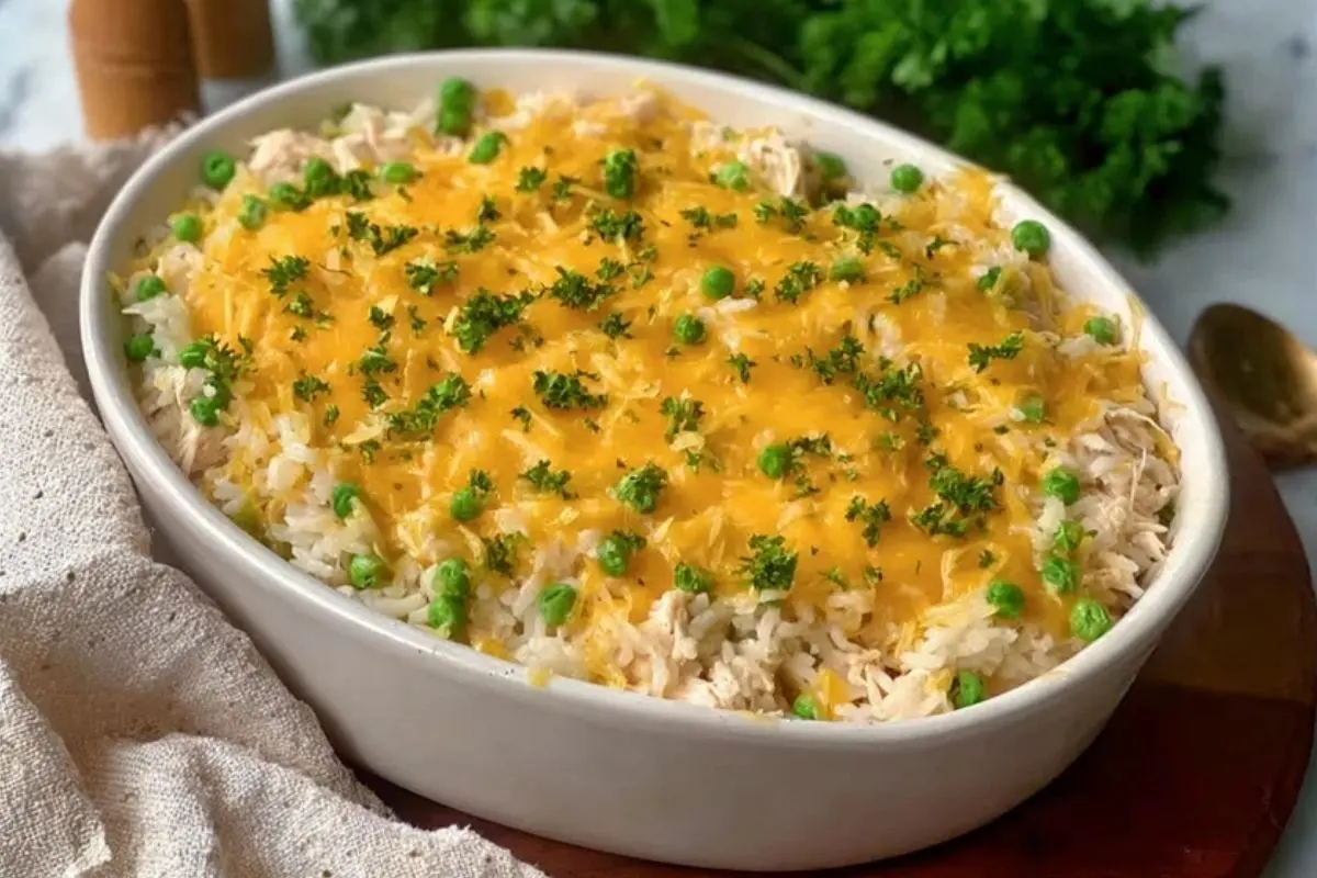 Simple Rotisserie Chicken and Rice Casserole