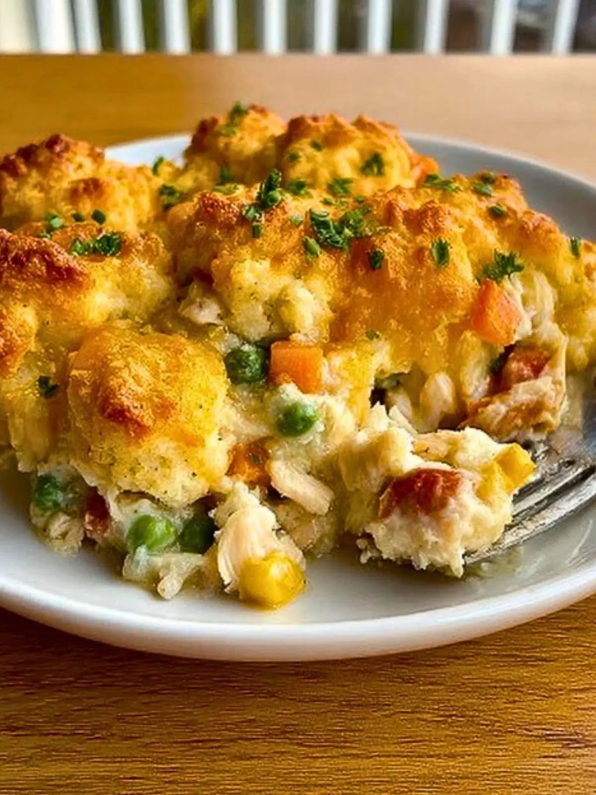Easy Chicken Cobbler Dinner Casserole (Made with Red Lobster Biscuit Mix) (1)