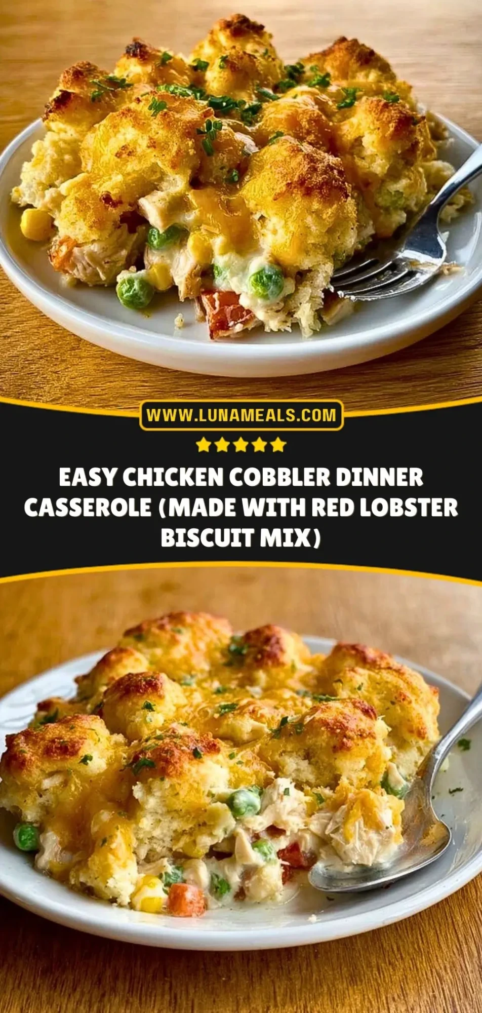 Easy Chicken Cobbler Dinner Casserole (Made with Red Lobster Biscuit Mix) (3)